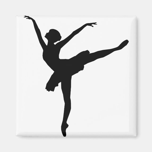 Imã Graceful Ballerina Silhouette (Frente)