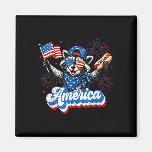 Imã Gracioso americano guaxinim amantes de cachorro-qu