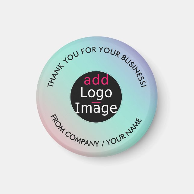 Imã Gradação Personalizada De Pastel Chic (Frente)