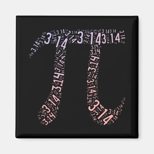Imã Gradient Pi - Símbolo Digitais Matemáticos | Feliz (Frente)