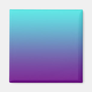 Imã Gradiente de Fundo Simples Turquesa Azul Roxo