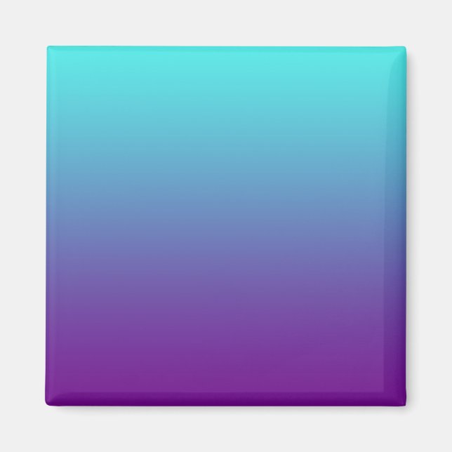 Imã Gradiente de Fundo Simples Turquesa Azul Roxo (Frente)
