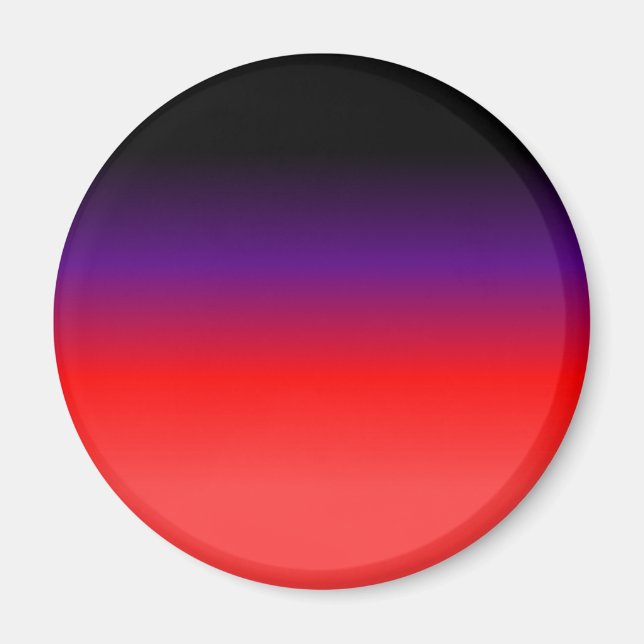 Imã Gradiente Preto, Roxo e Vermelho (Frente)