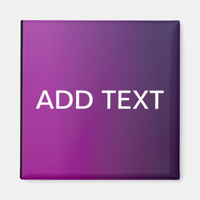 Imã Gradiente Roxo Ombre Moderno e Texto Branco Editáv (Frente)