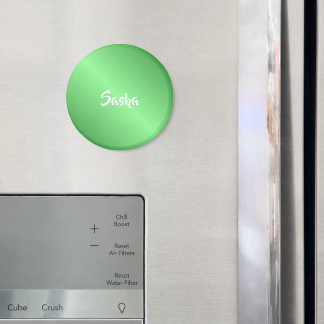 Imã Gradiente verde de nome personalizado (In Situ (Fridge))