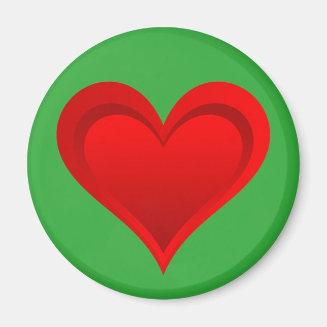 Imã Gradientes VERMELHO AMOR CORAÇÃO + seu traseiro. & (Frente)