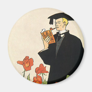 Imã Graduação Antiga, Graduado Lendo um Livro