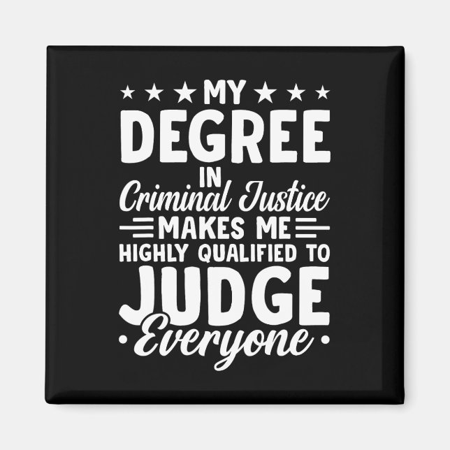 Imã Graduação Da Justiça Meu Grau De Justiça Criminal (Frente)