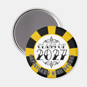 Imã Graduação da Turma de 2027 em Cinza Estilo Tat