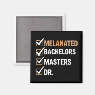 Imã Graduação de Doutorado Melanizado PhD EDD Bacharel