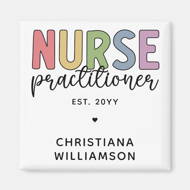 Imã Graduação de enfermeiro NP Nurse personalizado (Frente)
