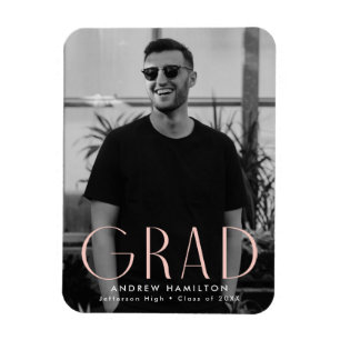 Ímã Graduação de Foto com Blush de Simplicidade Mode