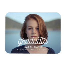 Ímã Graduação de Foto minimalista
