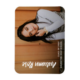 Ímã Graduação de Foto Moderna Elegante