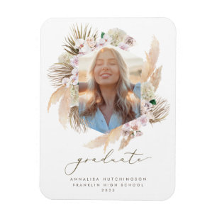 Ímã Graduação de Fotos de Quadros Gráficos Boho Pam
