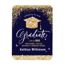 Graduação Elegante Dourada com brilho