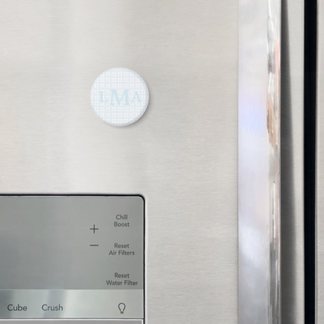 Imã Graduação em Monograma de Gingham Meridional (In Situ (Fridge))