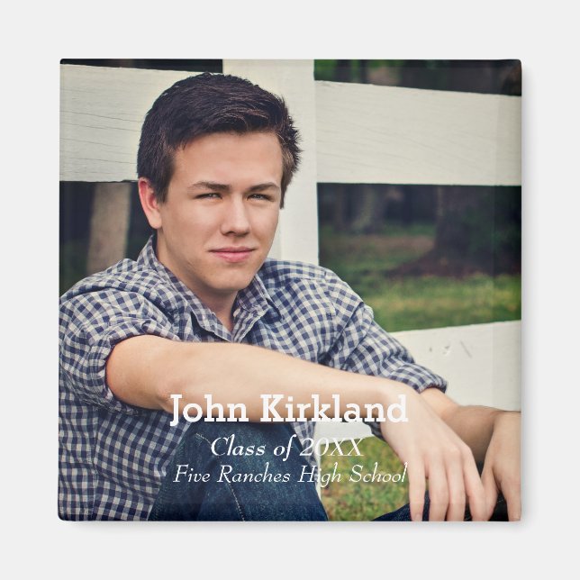 Imã Graduação Foto Moderna Flexível (Frente)