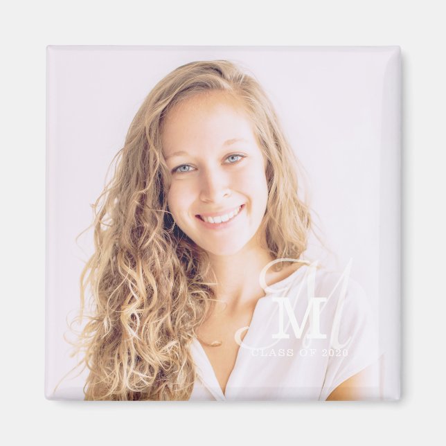 Imã Graduação Personalizada de Foto de Ano da Classe M (Frente)