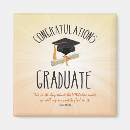 Imã Graduação religiosa Dourada Starburst com Boné Neg