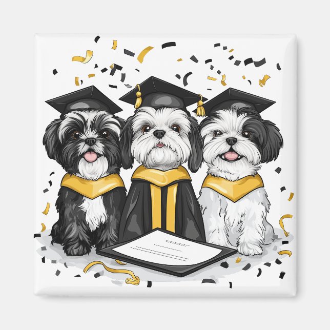 Imã Graduação Shih Tzu Dogs (Frente)