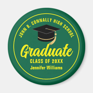Imã Graduação Verde Amarelo Personalizada