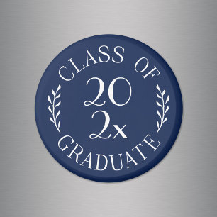 Imã Graduado da Turma de 2023 Tipografia Chic Azul Mar