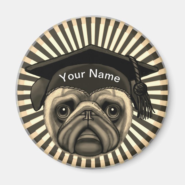 Imã Graduado Pug  (Frente)