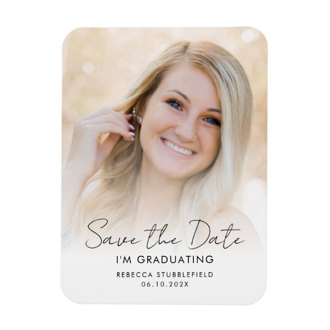 Ímã Graduate Photo 2025 Save the Date Announcement (Vertical)