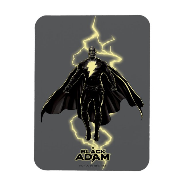 Ímã Gráfico Black Adam Lightning Silhouette (Vertical)