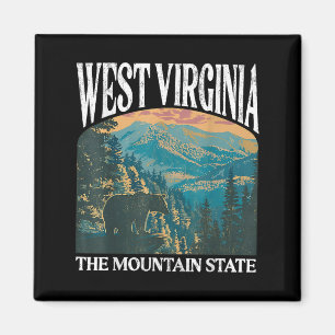 Imã Gráfico da Montanha do Urso Retroativo da Virgínia