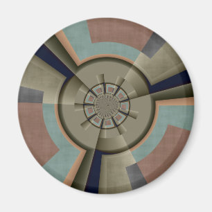 Imã Gráfico de Arte Fractal de Harmonia de Cor Abstrat