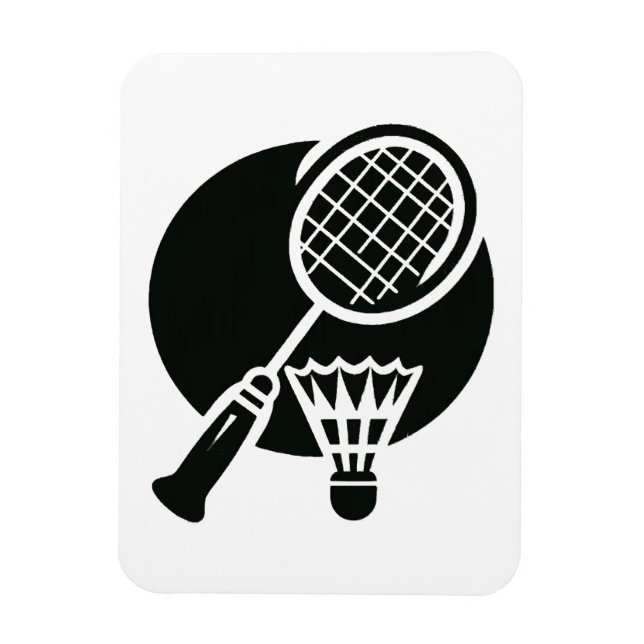Ímã Gráfico de Badminton (Vertical)