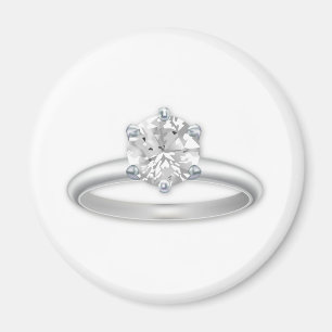 Imã Gráfico de Bling Clipart do anel de diamante