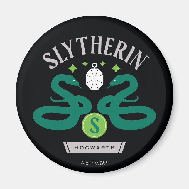 Imã Gráfico de bloqueio de Cobra duplo do SLYTHERIN™ H (Frente)