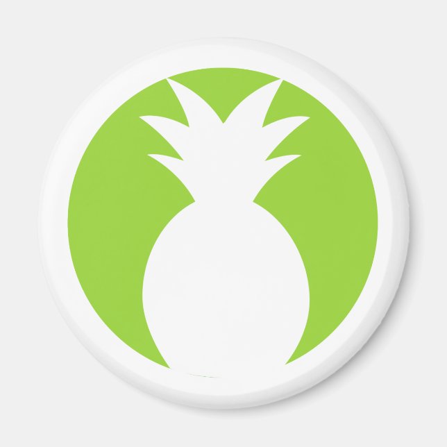 Imã Gráfico de Boas-Vindas do Abacaxi (Frente)