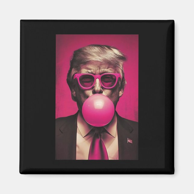 Imã Gráfico de Bublegum Rosa (Frente)