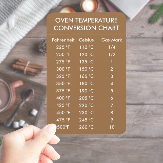 Ímã gráfico de conversão de temperatura em estufa dour (oven temperature conversion chart gold magnet
)