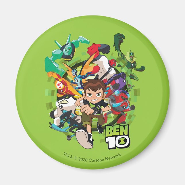 Imã Gráfico de Corrente de Alienígena Ben 10 (Frente)