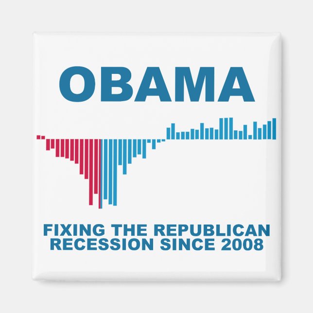 Imã Gráfico de Crescimento do Emprego Obama (Frente)