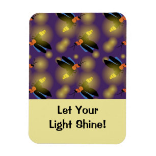Ímã Gráfico de Fireflies em Roxo