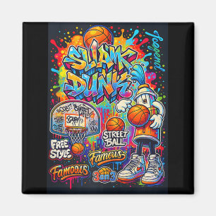 Imã Gráfico de Ilustração do Estilo de Grafite de Basq