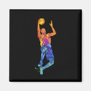 Imã Gráfico de Jogador de Basquete de Dunking