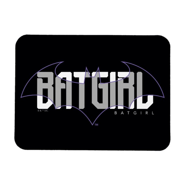 Ímã Gráfico de nomes Hi-Tech da Batgirl (Horizontal)