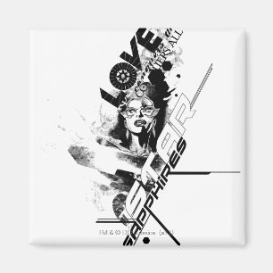 Imã Gráfico de Sapphire Estrela 9