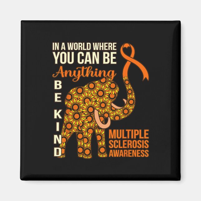 Imã Gráfico de Suporte à Sensibilização para Esclerose (Frente)