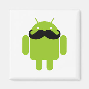 Imã Gráfico do bigode do preto do robô do Android