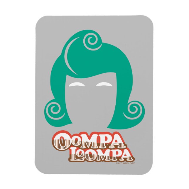 Ímã Gráfico do Cabelo Oompa Loompa (Vertical)