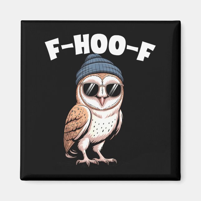 Imã Gráfico do Meme do Pássaro Engraçado F-hoo-f  (Frente)