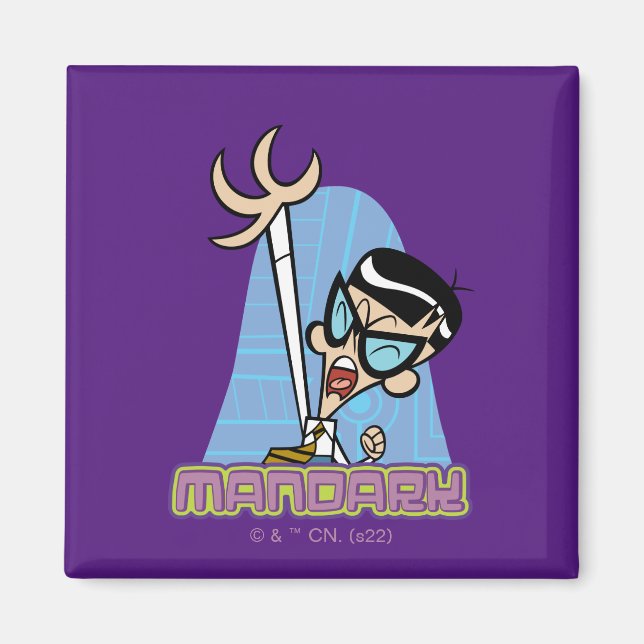 Imã Gráfico do Nome do Caracter Mandark (Frente)